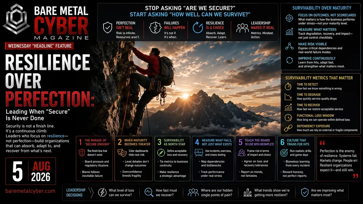 Cover art for Resilience over Perfection: Leading When “Secure” Is Never Done