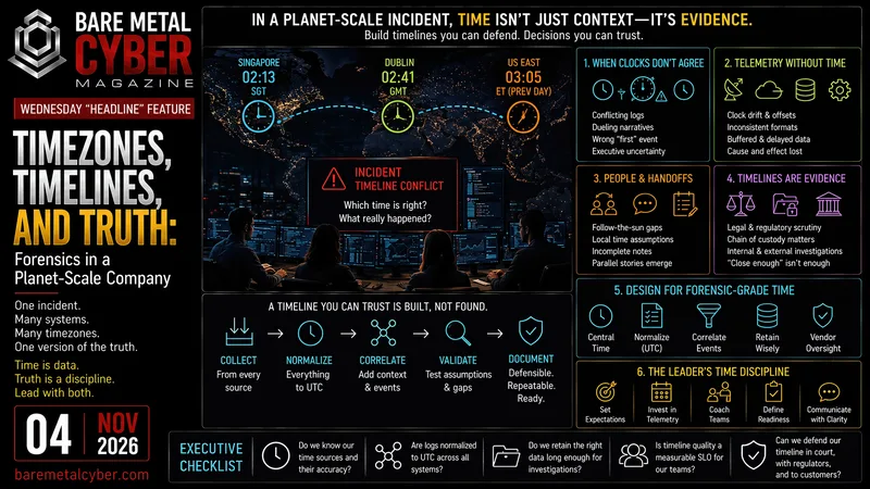 Cover art for Timezones, Timelines, and Truth: Forensics in a Planet-Scale Company